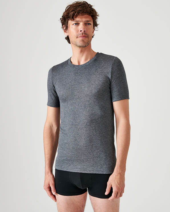 T-shirt double face col V Thermolactyl