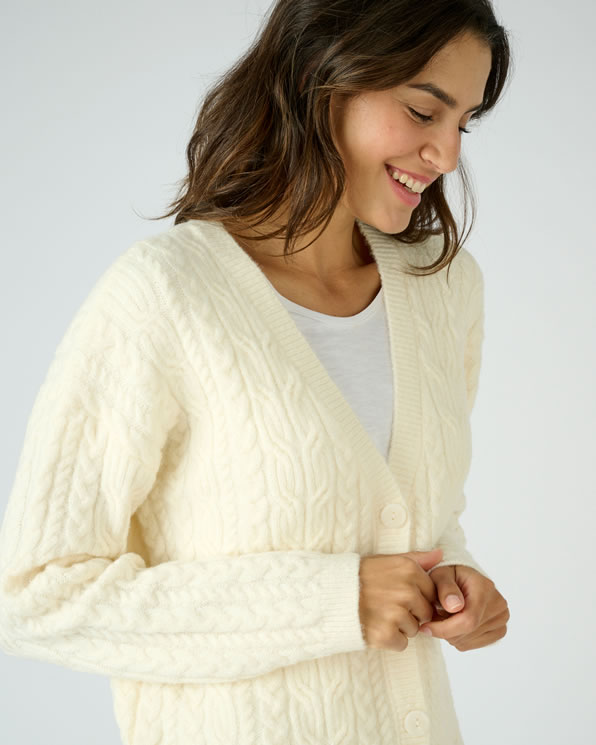 Gilet long à torsades Thermolactyl