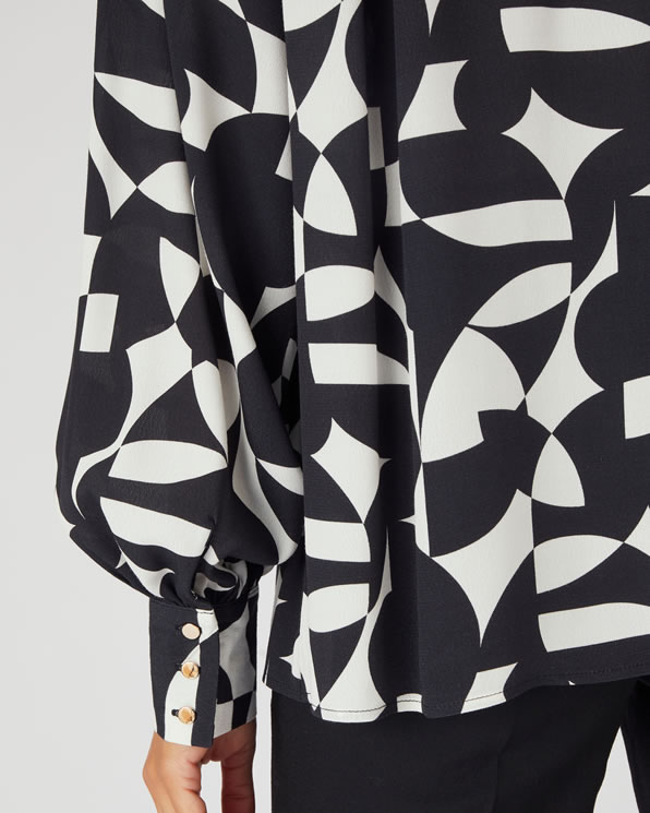 Chemisier graphique fibres pure viscose Lenzing™ EcoVero™