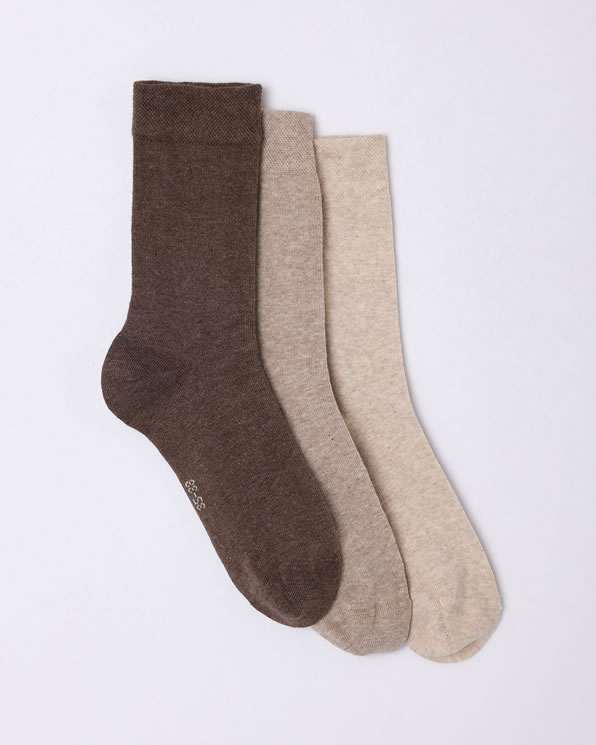 Lot de 3 paires de chaussettes mixtes coton biologique*