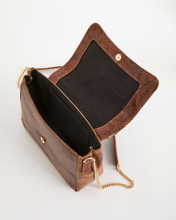 Sac en croûte de cuir motif animalier