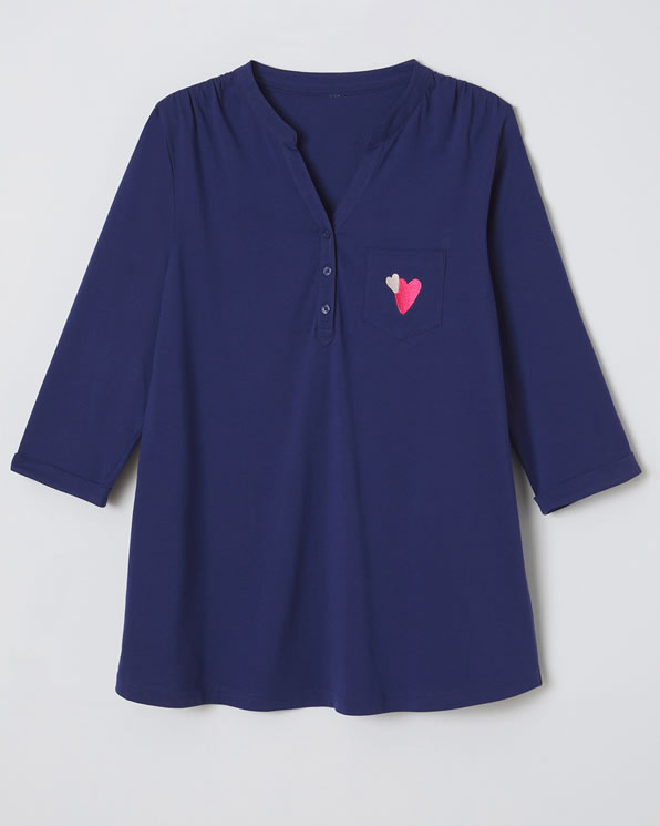 T-shirt de pyjama pur coton peigné