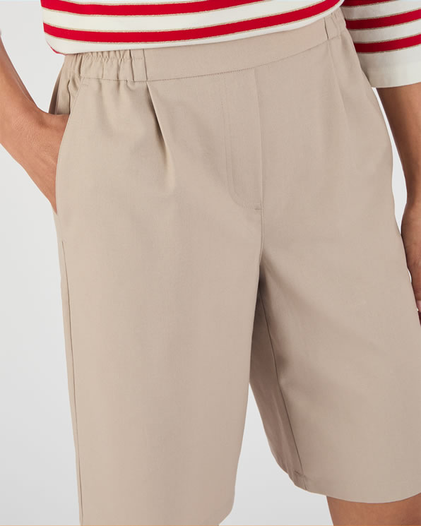 Short enfilable mélange lin et viscose