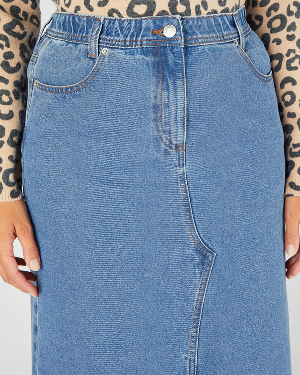 Jupe longue en jean