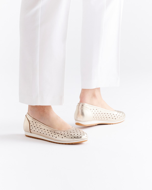 Ballerines Climatyl dessus cuir perforé