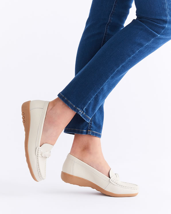 Mocassins Amortyl dessus cuir grainé