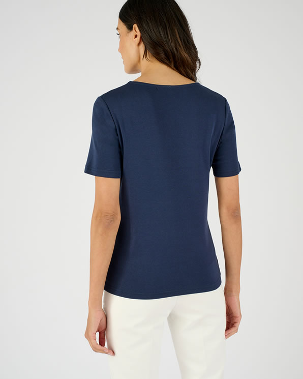 T-shirt motif ton sur ton pailleté