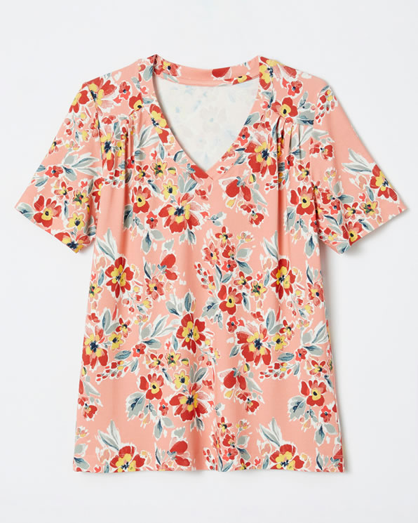 T-shirt fleuri *fibres viscose Lenzing™ EcoVero™
