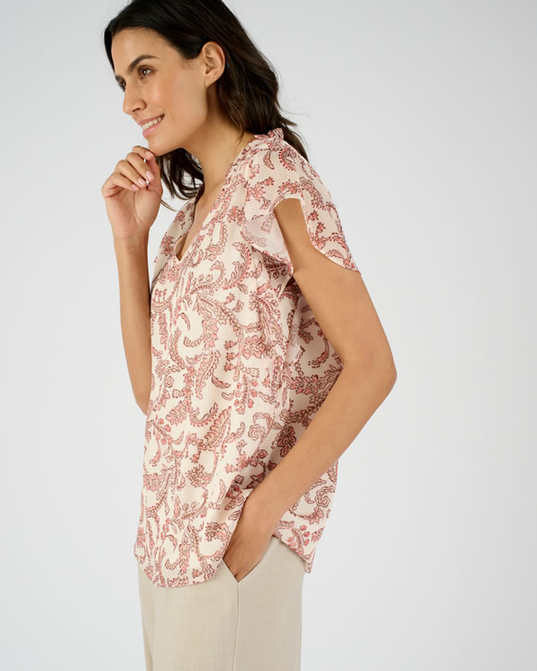 Blouse voile brillant