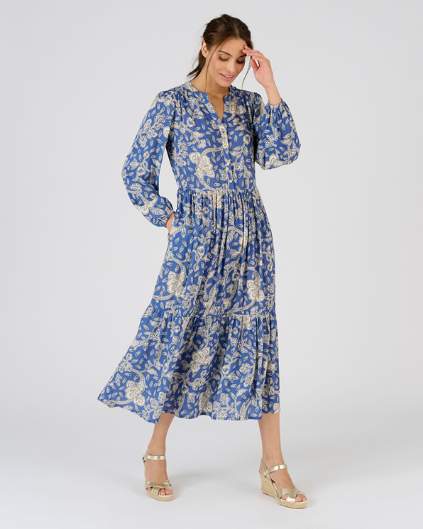 Robe à étages fibres pure viscose Lenzing™ EcoVero™