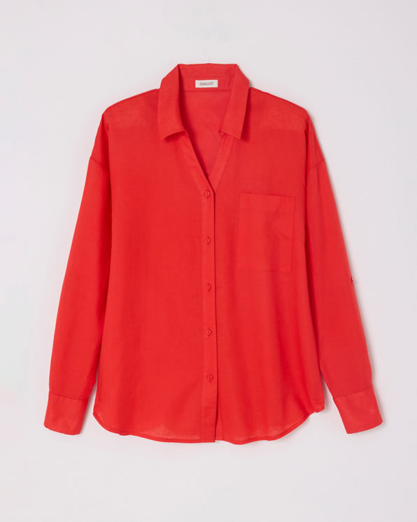 Chemise mélange lin et coton
