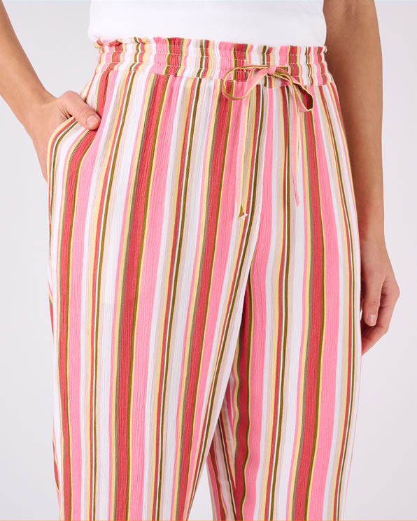Pantalon 7/8ème tissu créponné pure viscose