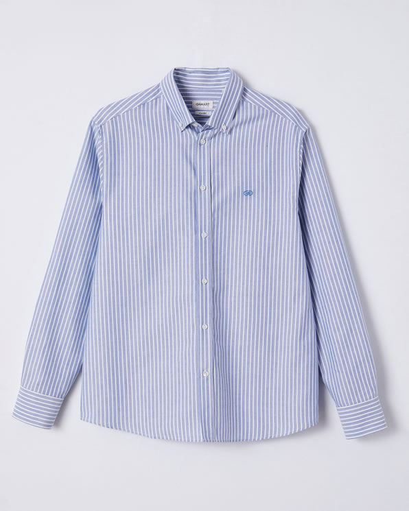 Chemise rayée Oxford toile pur coton