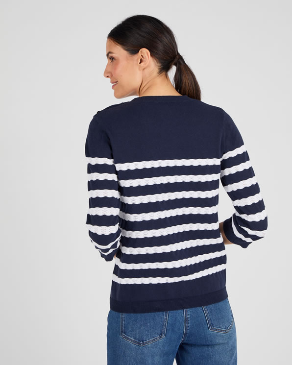Pull marinière rayures fantaisies