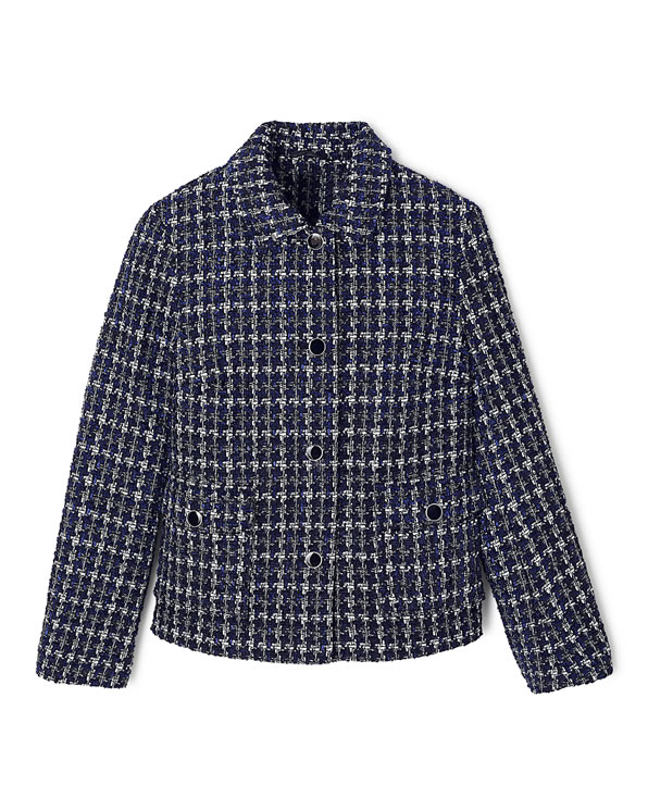 Veste en tweed avec fils brillants