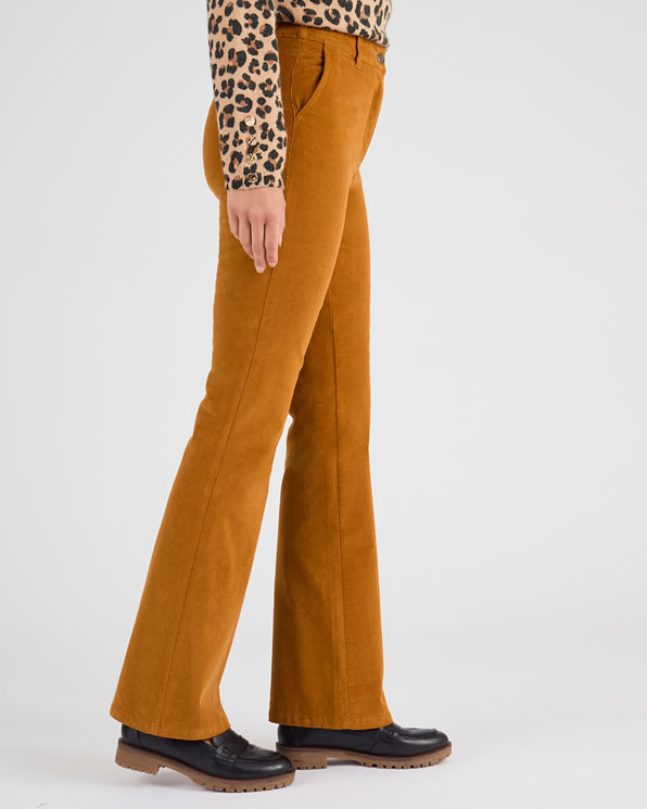 Pantalon flare velours