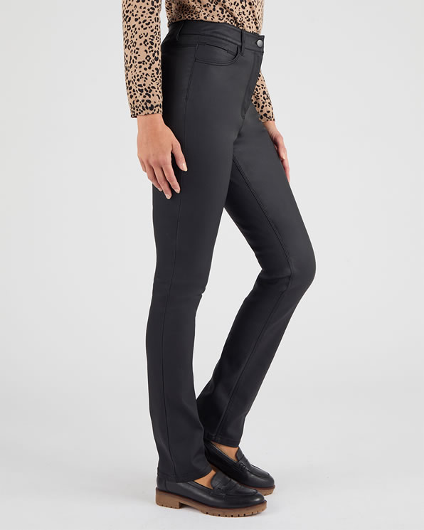 Pantalon 5 poches enduit