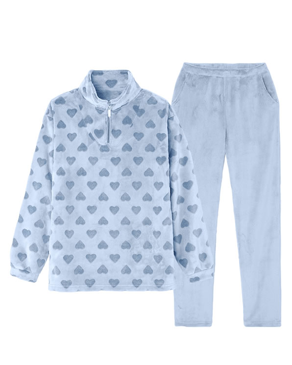 Pyjama Thermolactyl en maille polaire embossée