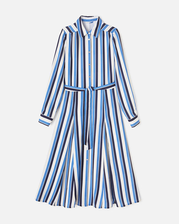 Robe-chemisier rayée