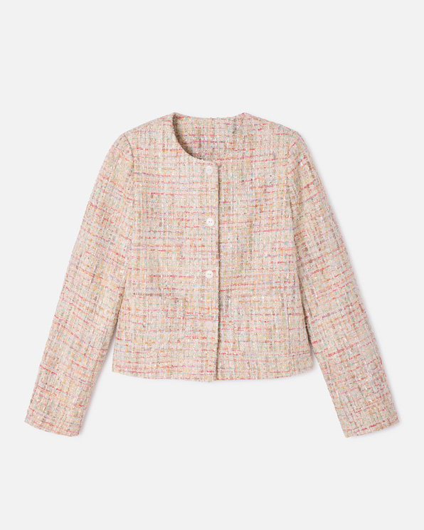 Veste effet tweed fils brillants