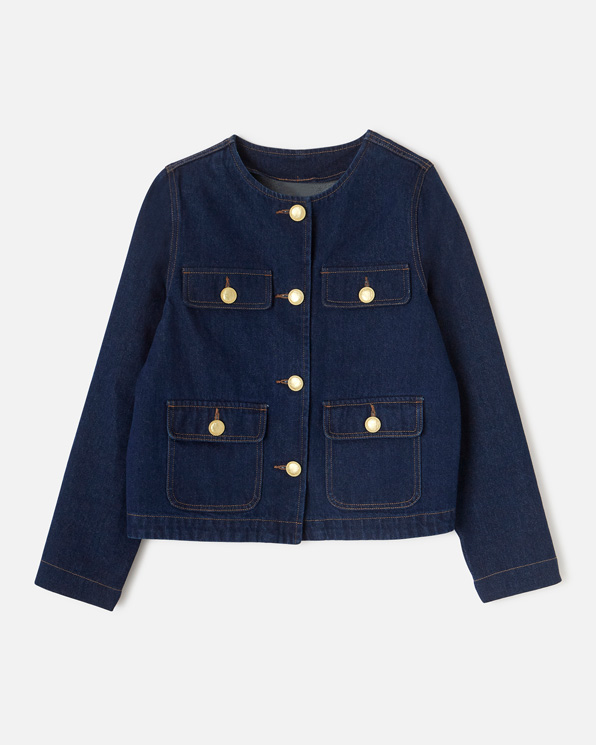 Veste en jean à boutons chic