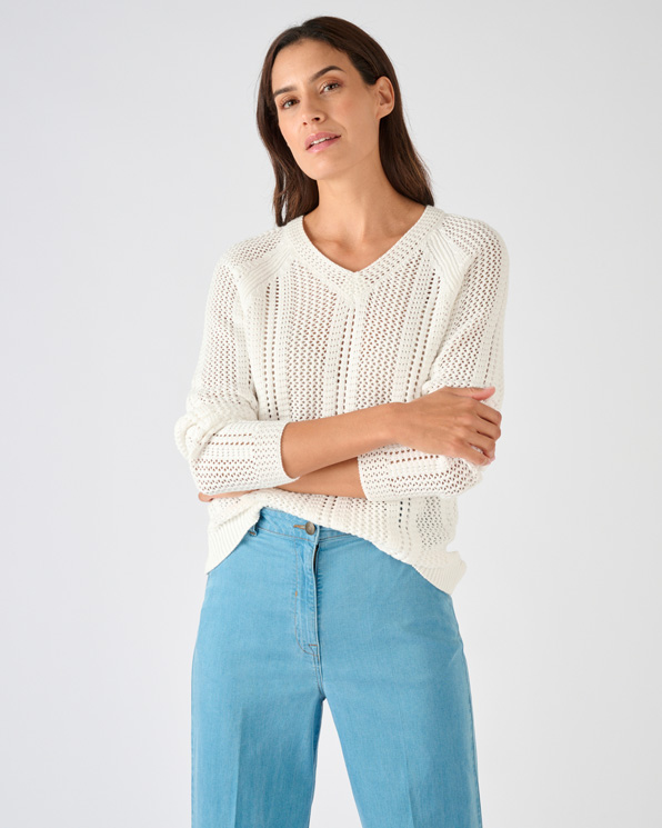 Pull maille ajourée