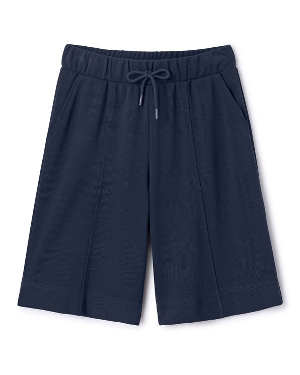 Bermuda large en maille piqué