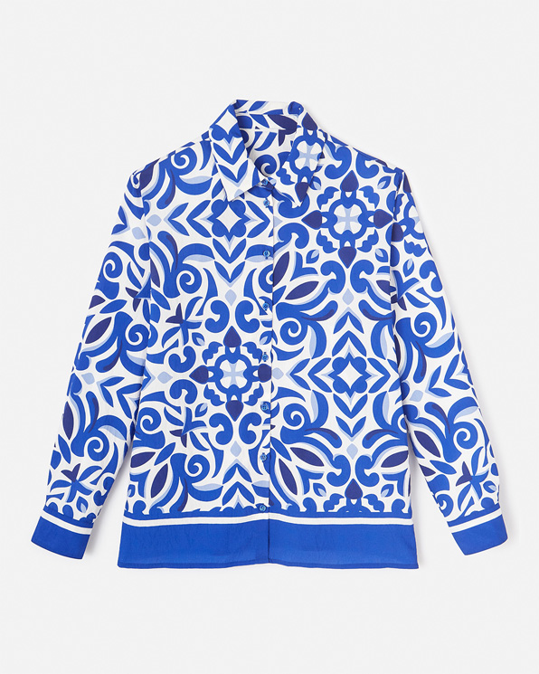 Chemisier en tissu reliéfé pure viscose