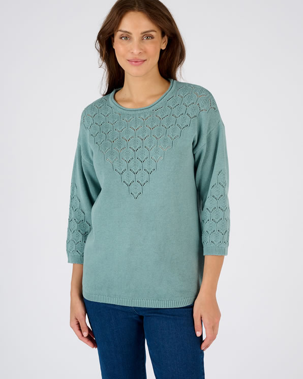 Pull maille ajourée