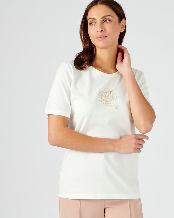 T-shirt coton mélangé motif