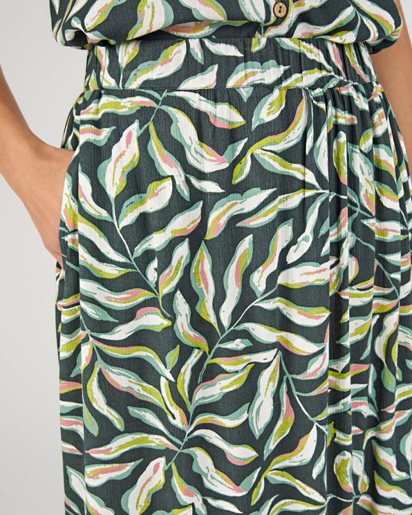 Jupe enfilable pure viscose créponnée Lenzing™ EcoVero™