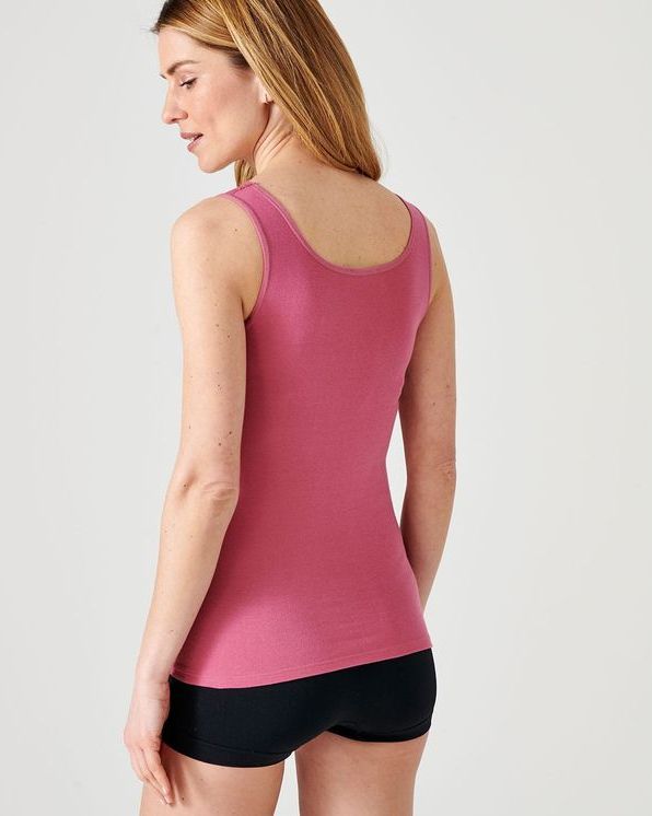 Débardeur pur coton peigné biologique et dentelle stretch