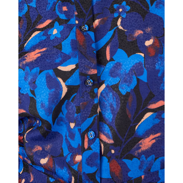 Robe-chemise fantaisie smockée