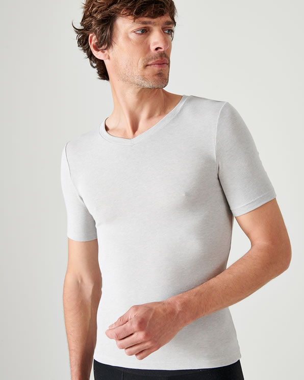 T-shirt manches courtes col V Thermolactyl Sensitive