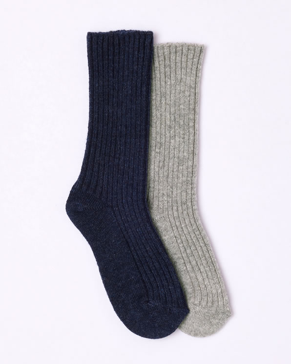 Lot de 2 paires de chaussettes maille côtelée Thermolactyl