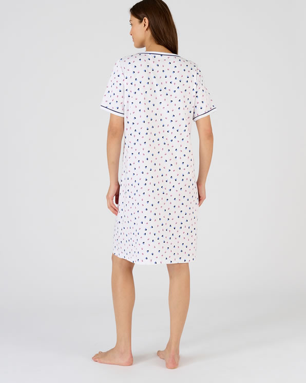 Chemise de nuit pur coton peigné