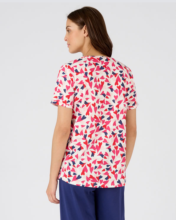 T-shirt de pyjama pur coton peigné