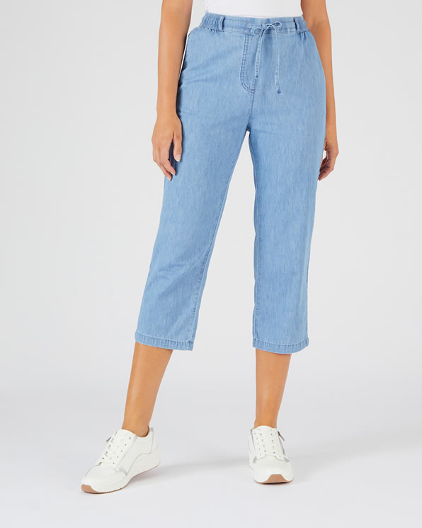Pantacourt tissu chambray