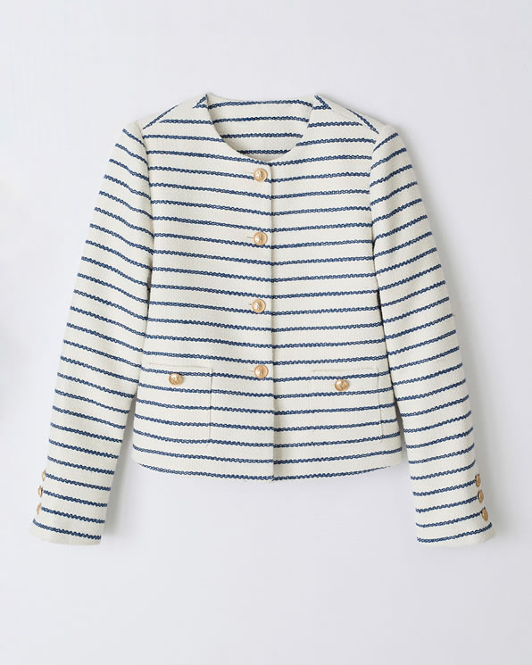 Veste tweed rayée