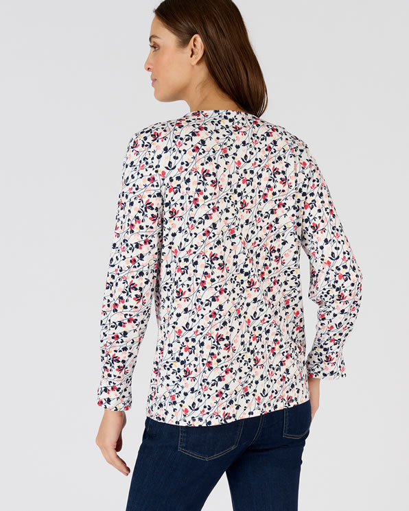 T-shirt maille chaude fleurie