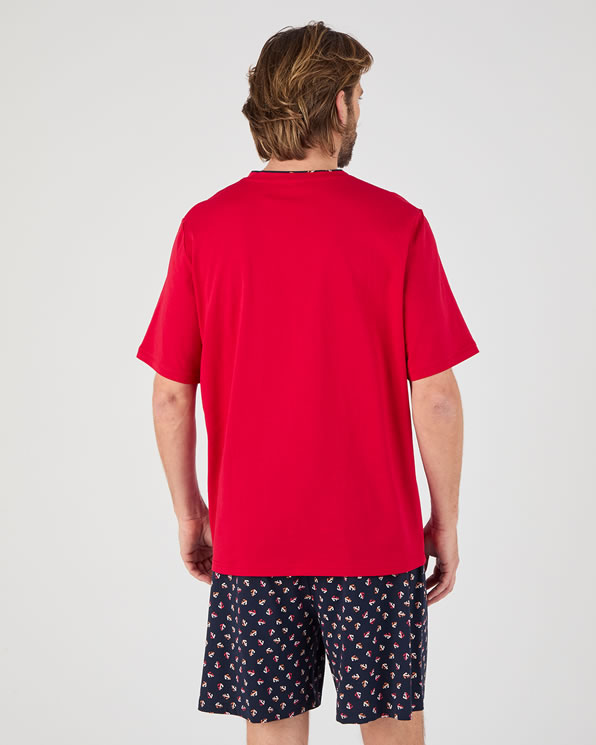 Pyjashort en pur coton peigné