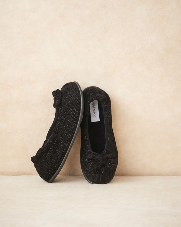 Ballerines d'intérieur en velours