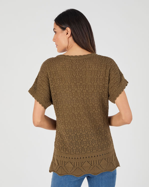 Pull en maille pointelle