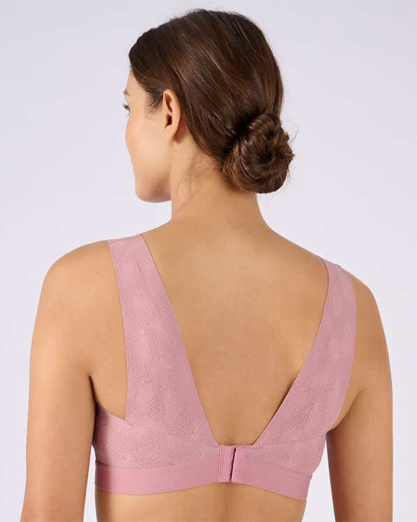 Soutien-gorge brassière effet fine dentelle, sans armatures