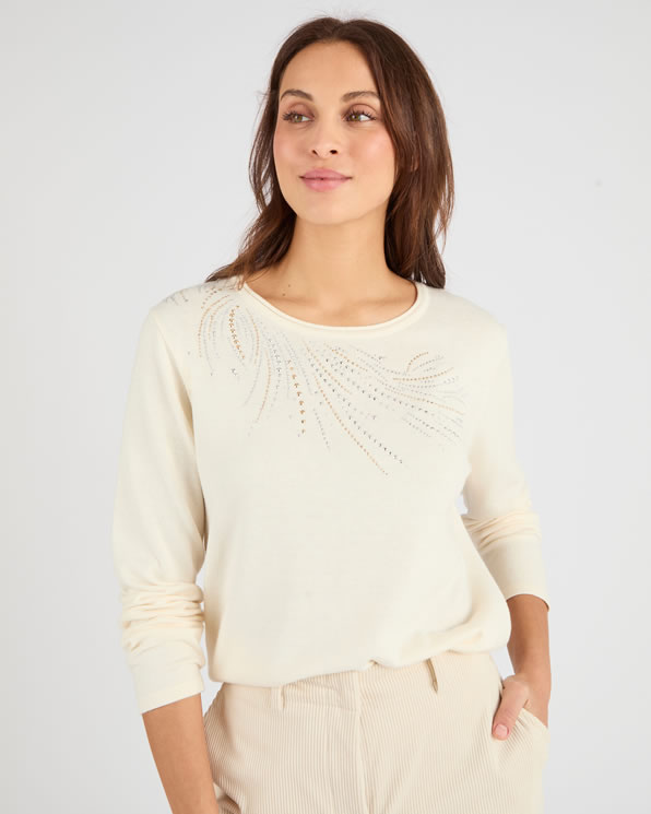 Pull maille fine à clous