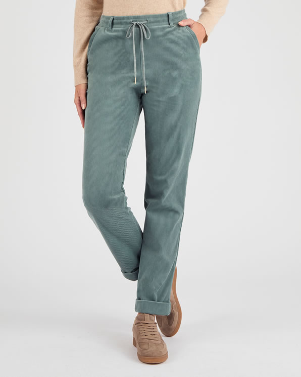 Pantalon velours milleraies enfilable