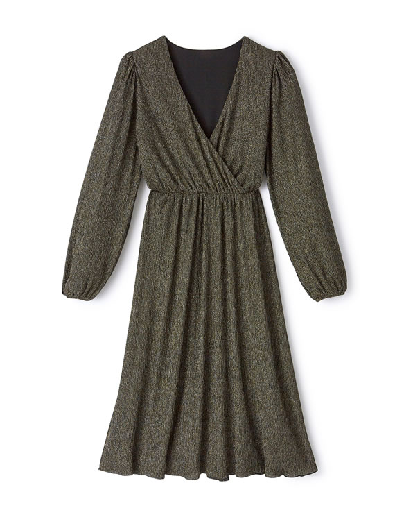 Robe lamée effet cache-coeur