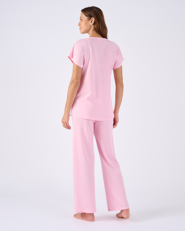 Pyjama 7/8ème en maille gaufrée