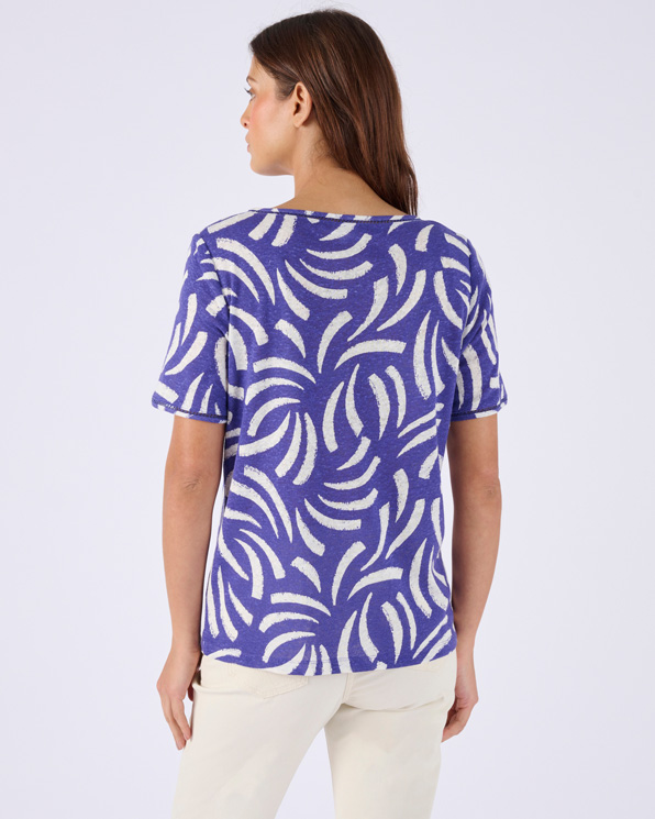 T-shirt mélange lin, détail jours échelles