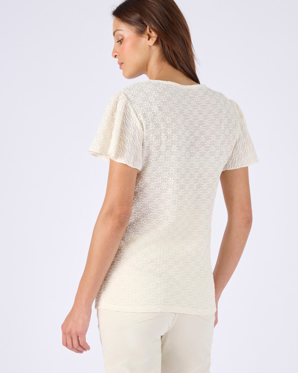 T-shirt maille jacquard reliéfée